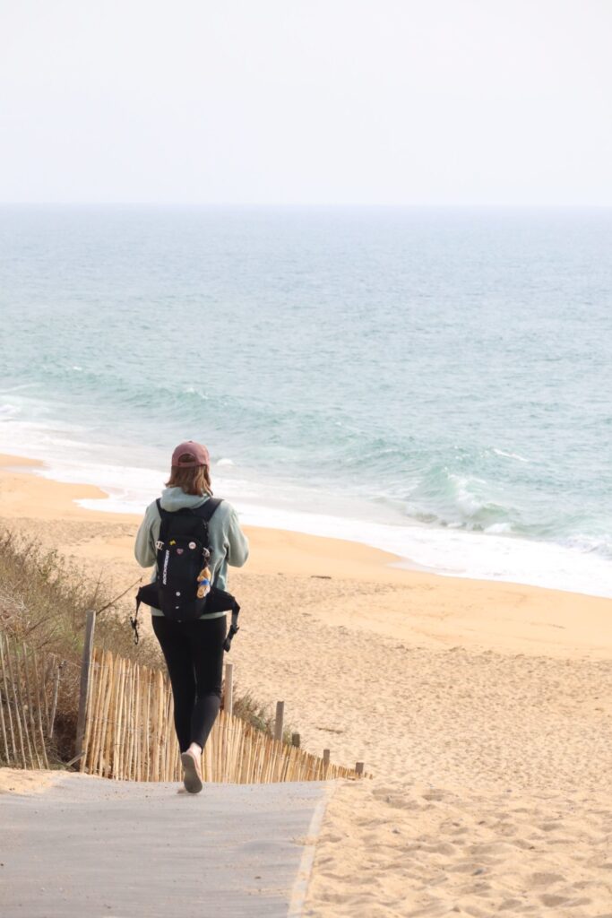 Amélie dans les landes en van